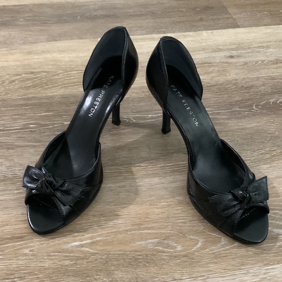 Kate Preston-Garmon Peep-Toe Heels EUC - Picture 2 of 8